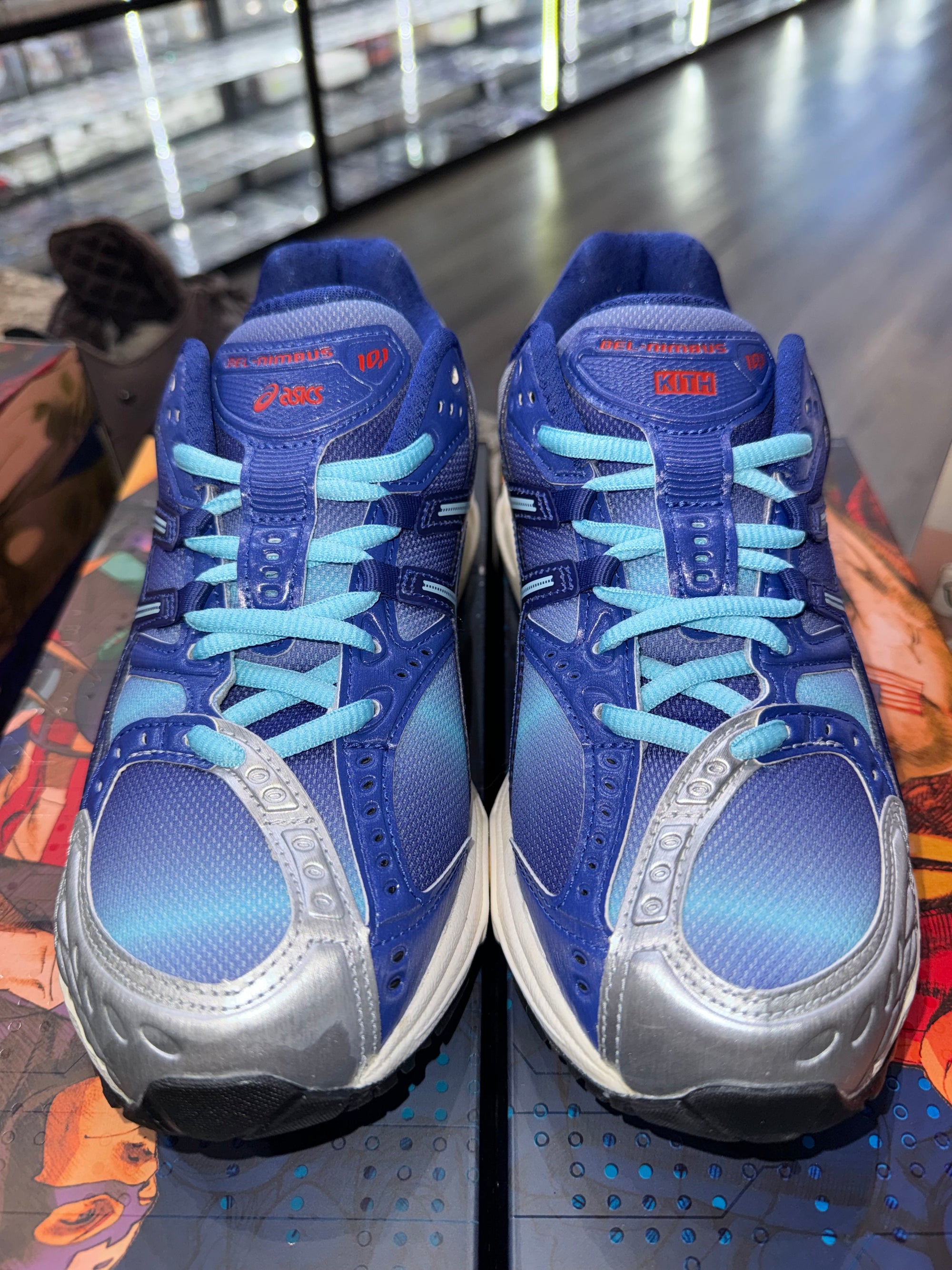 ASICS Gel-Nimbus 10.1 Kith Marvel vs. Capcom Iron Man vs. Mega Man Sealed Box (Comic Included)