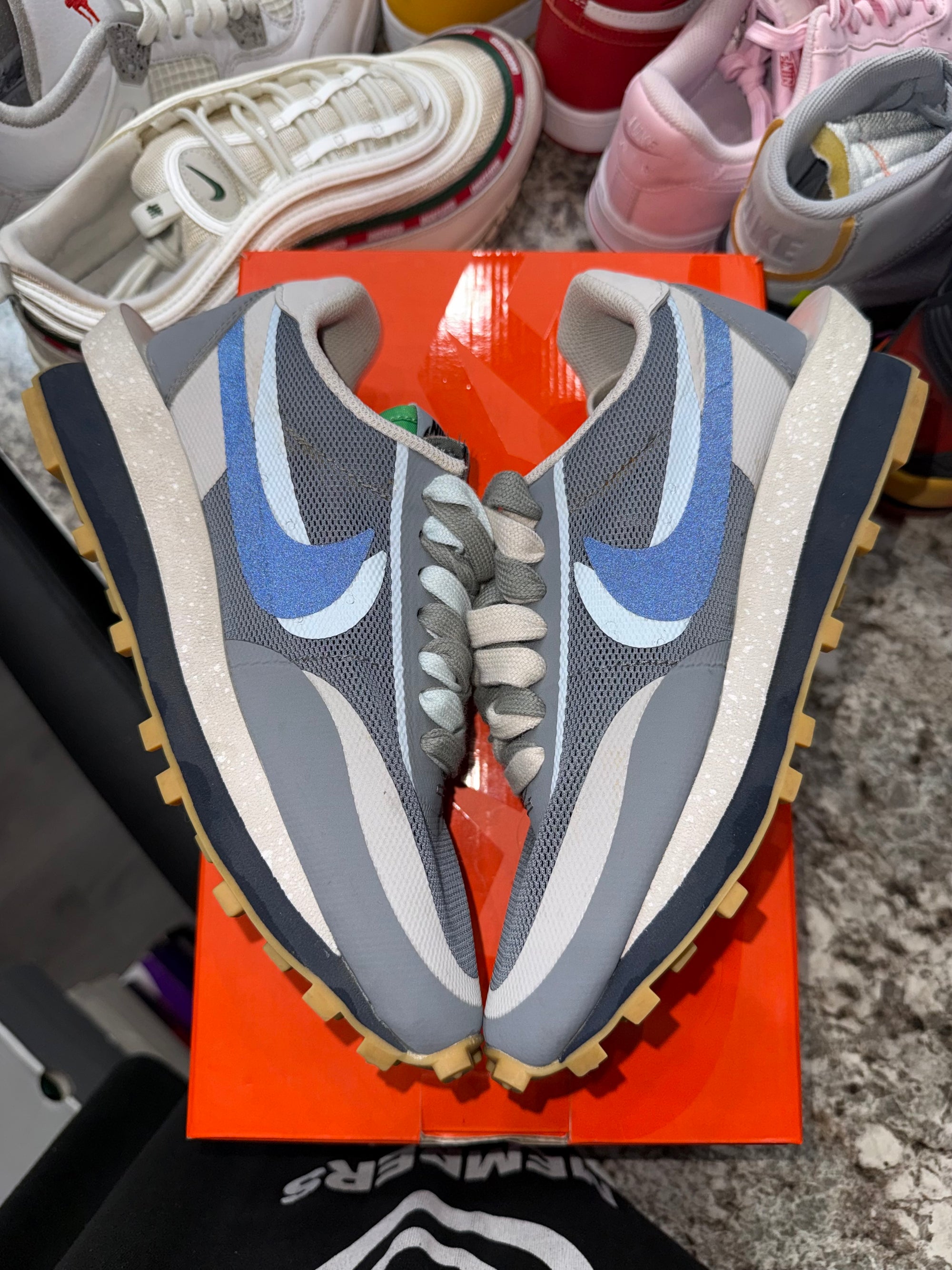 Nike LD Waffle sacai CLOT Kiss of Death 2 Cool Grey