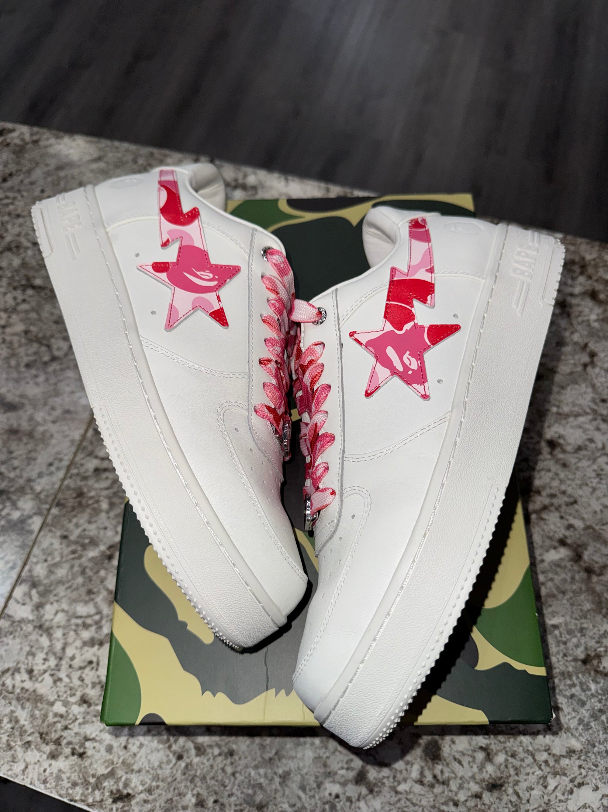A Bathing Ape Bape Sta Low ABC Camo White Pink (2025)