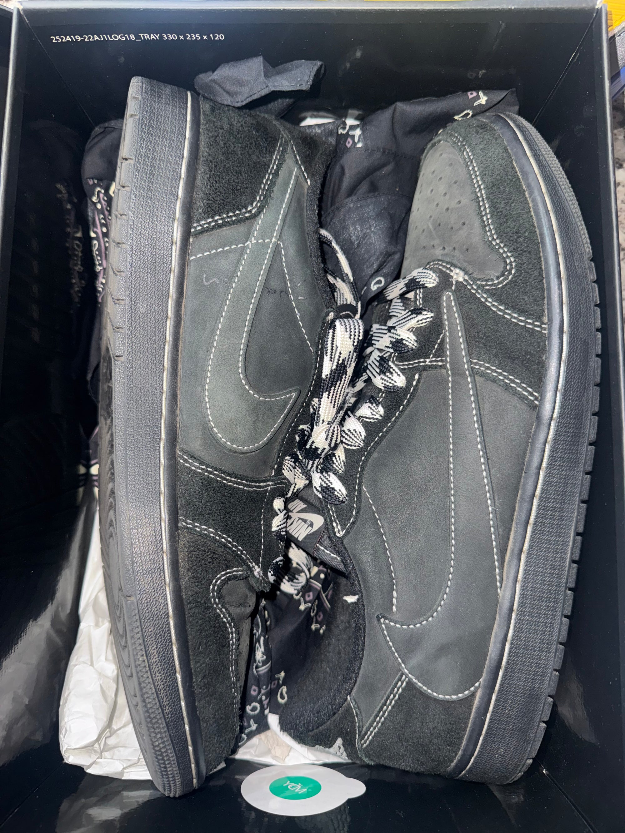 Jordan 1 Retro Low OG SP Travis Scott Black Phantom