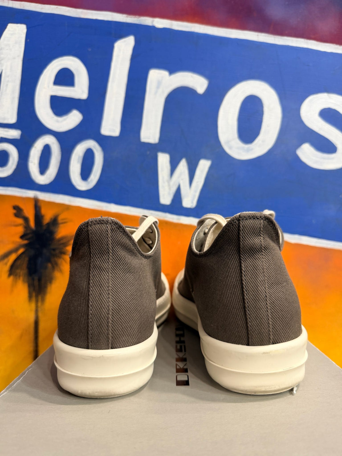 Rick Owens DRKSHDW Low Sneaks Dust Milk
