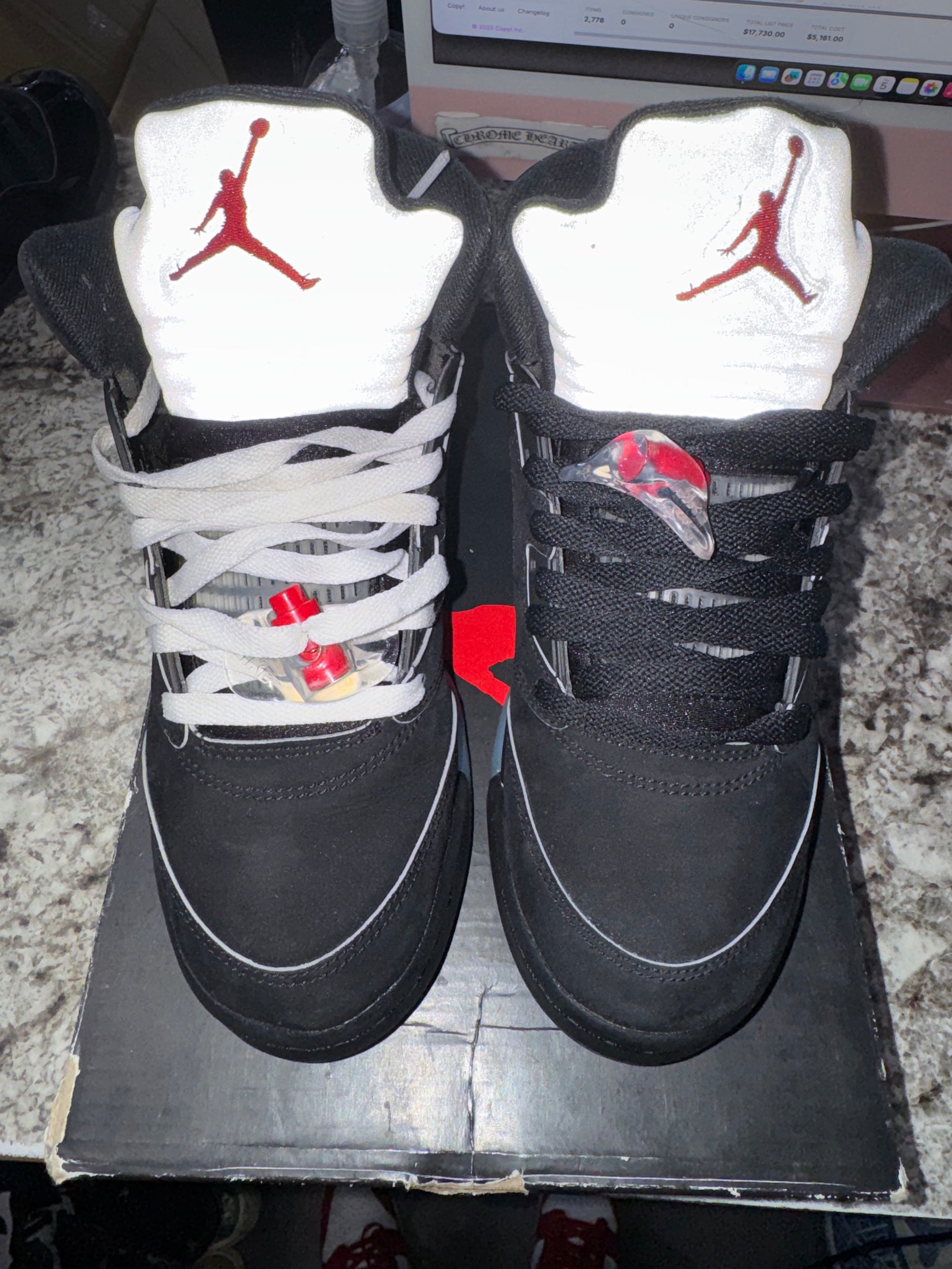 Jordan 5 Retro OG Black Metallic Reimagined (GS) (DAMAGED BOX)