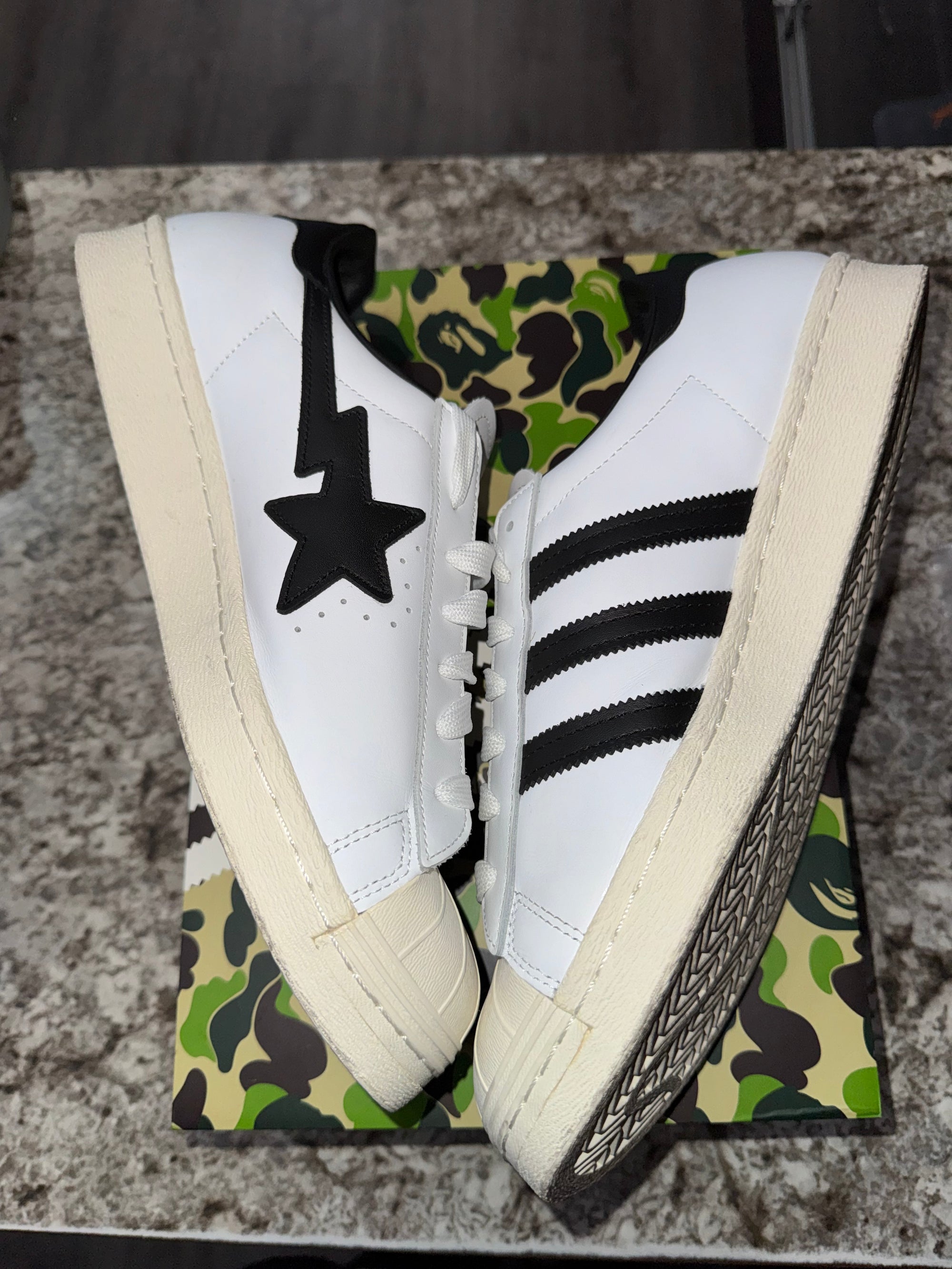 adidas Superstar 80s Bape White Black