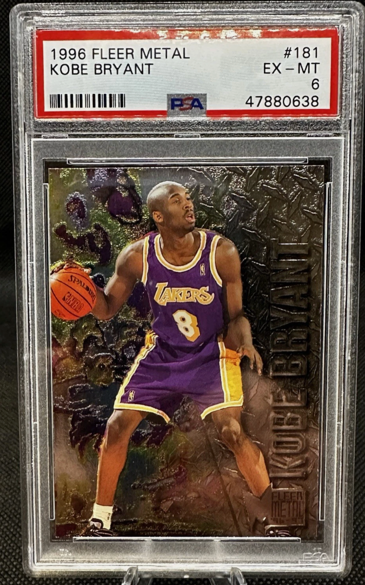 1996 fleer metal kobe bryant psa 6