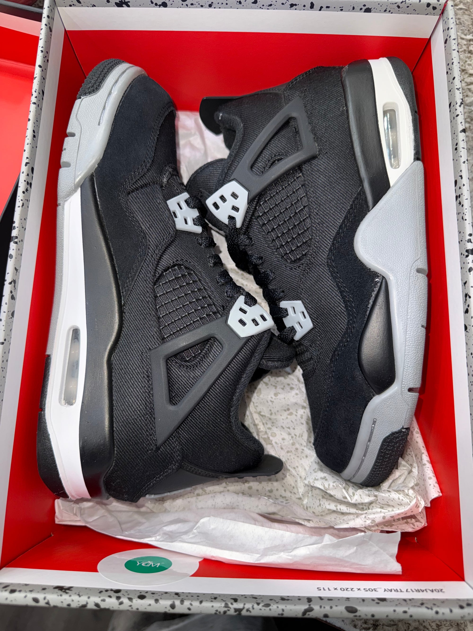 Jordan 4 Retro Black Canvas (GS)