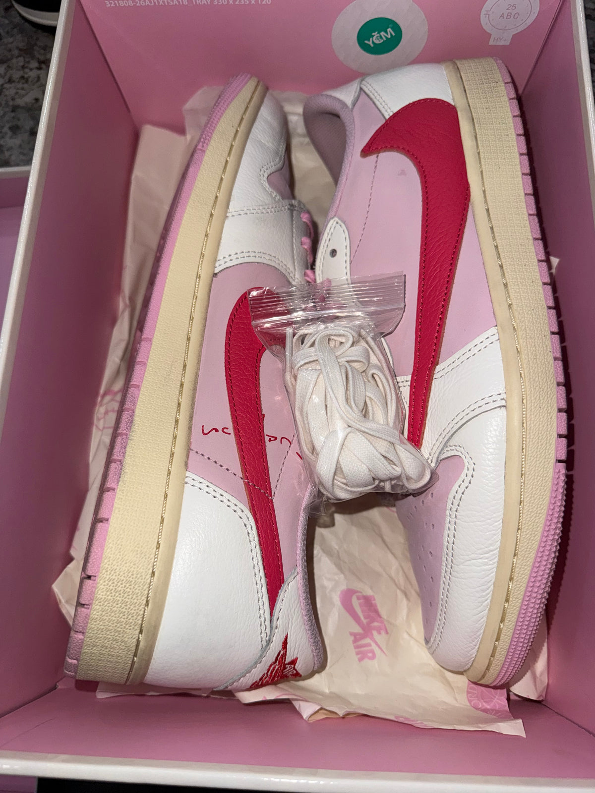 Jordan 1 Retro Low OG SP Travis Scott Sail Tropical Pink