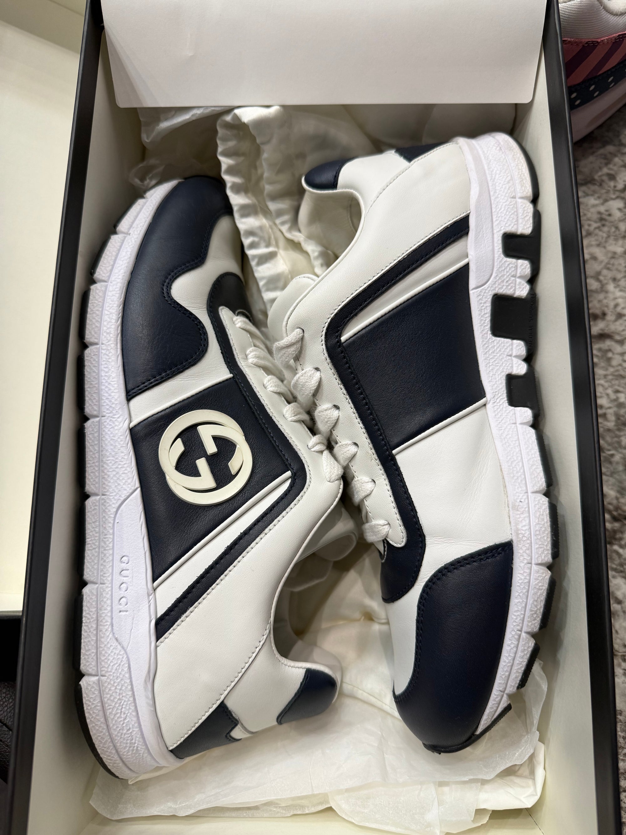 Gucci Leather Low Top Sky Blue