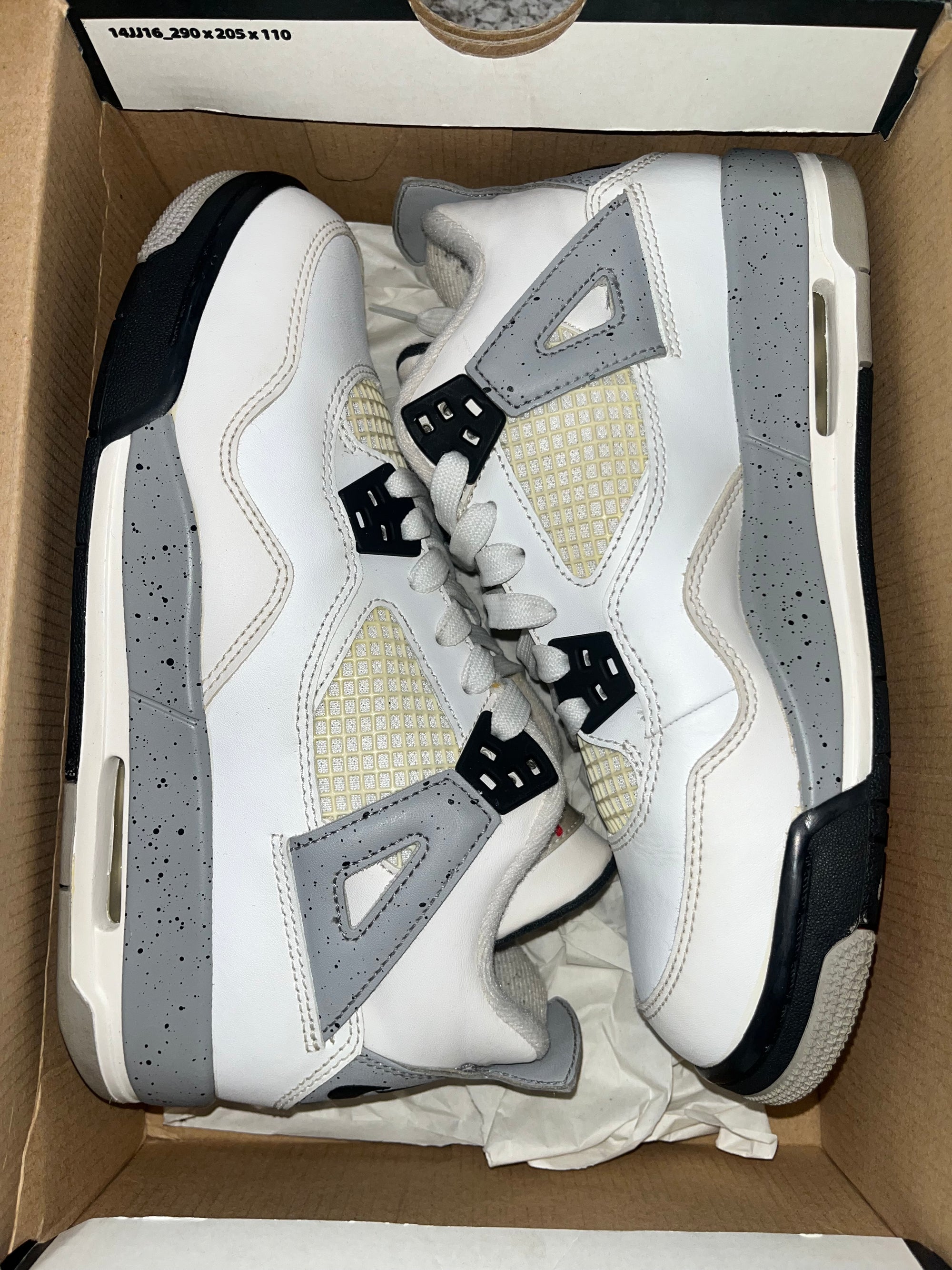 Jordan 4 Retro White Cement (2016) (GS) (YELLOWING)