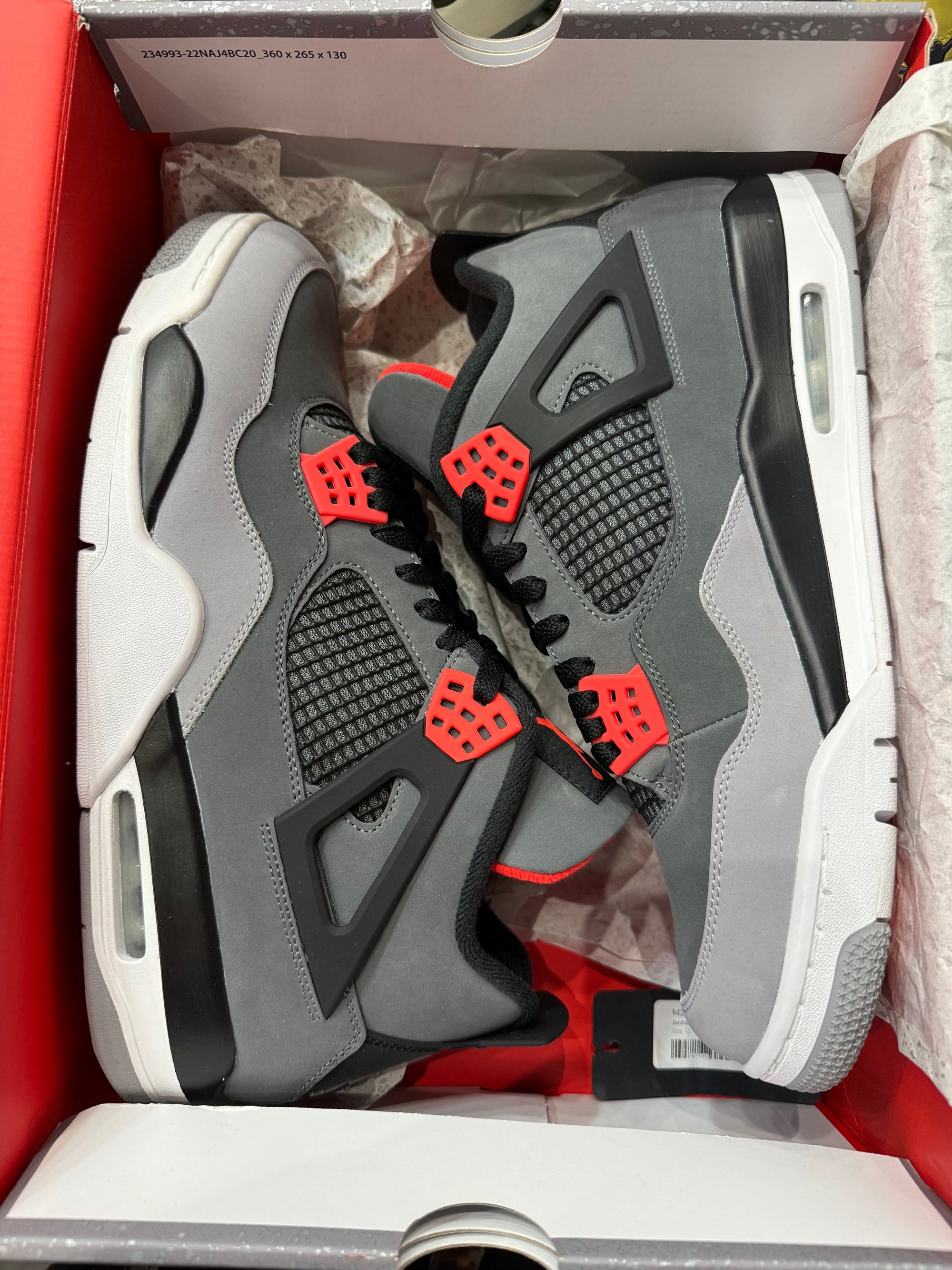Jordan 4 Retro Infrared (DAMAGED BOX)