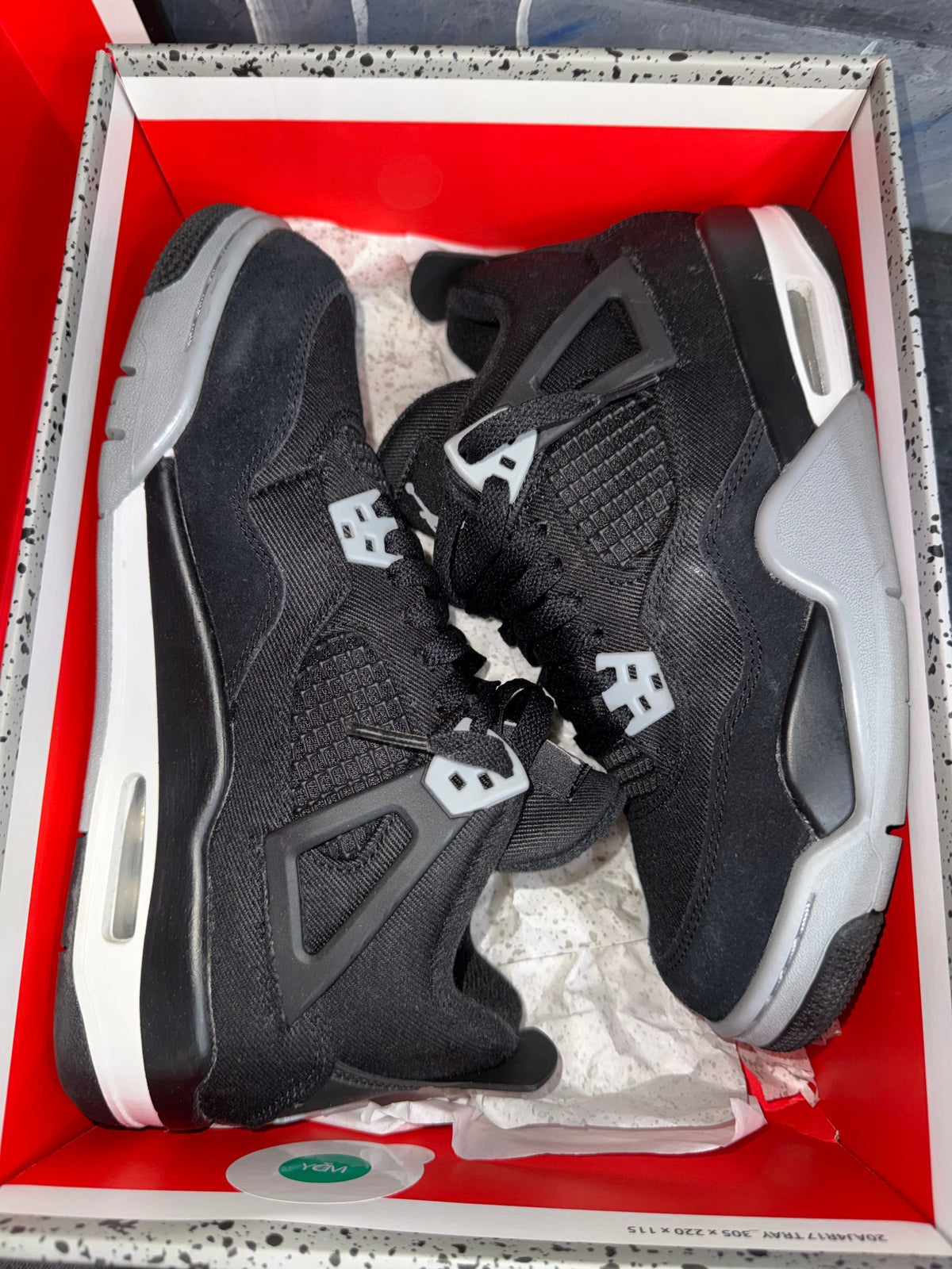 Jordan 4 Retro Black Canvas (GS)