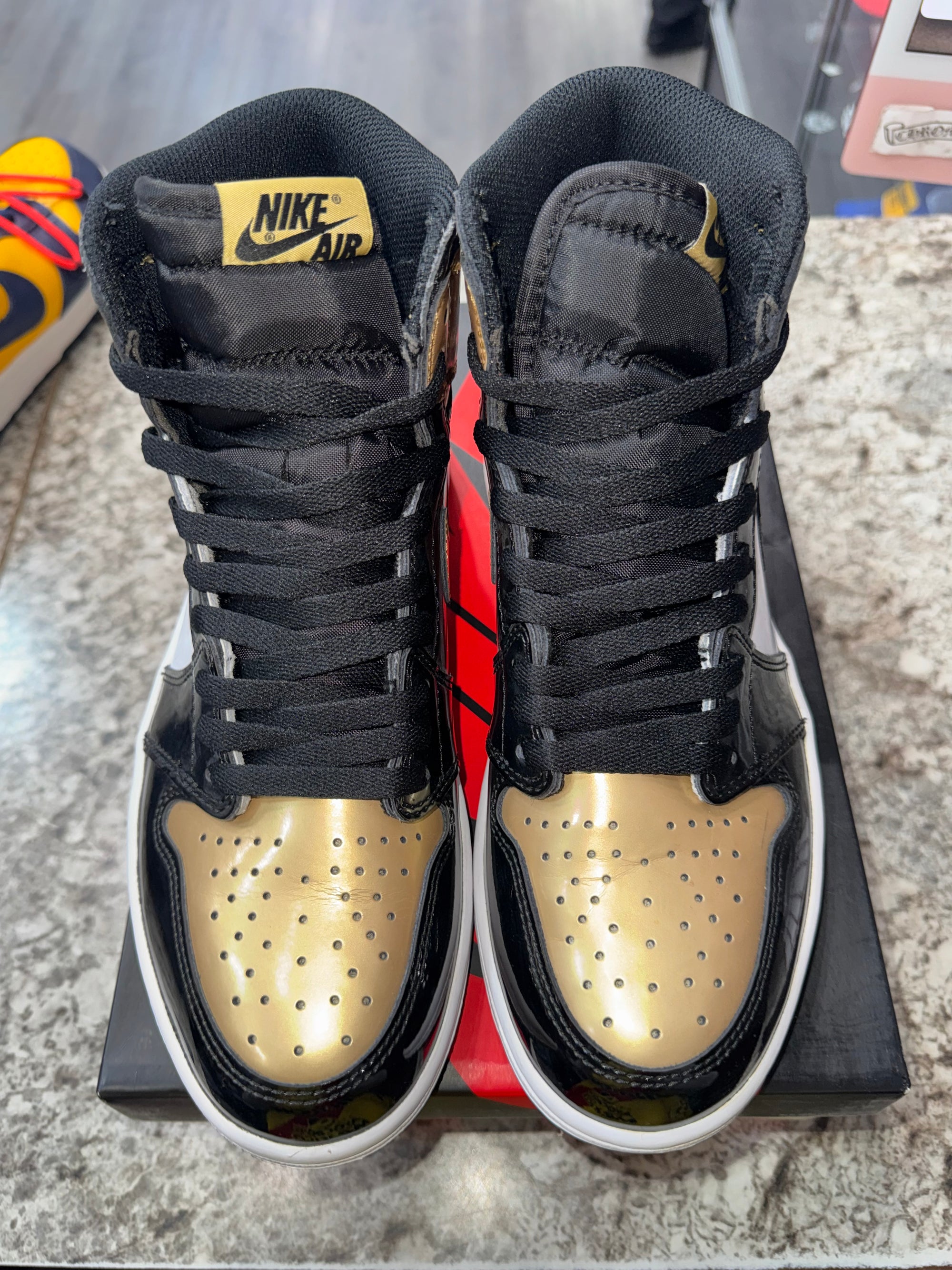 Jordan 1 Retro High NRG Patent Gold Toe