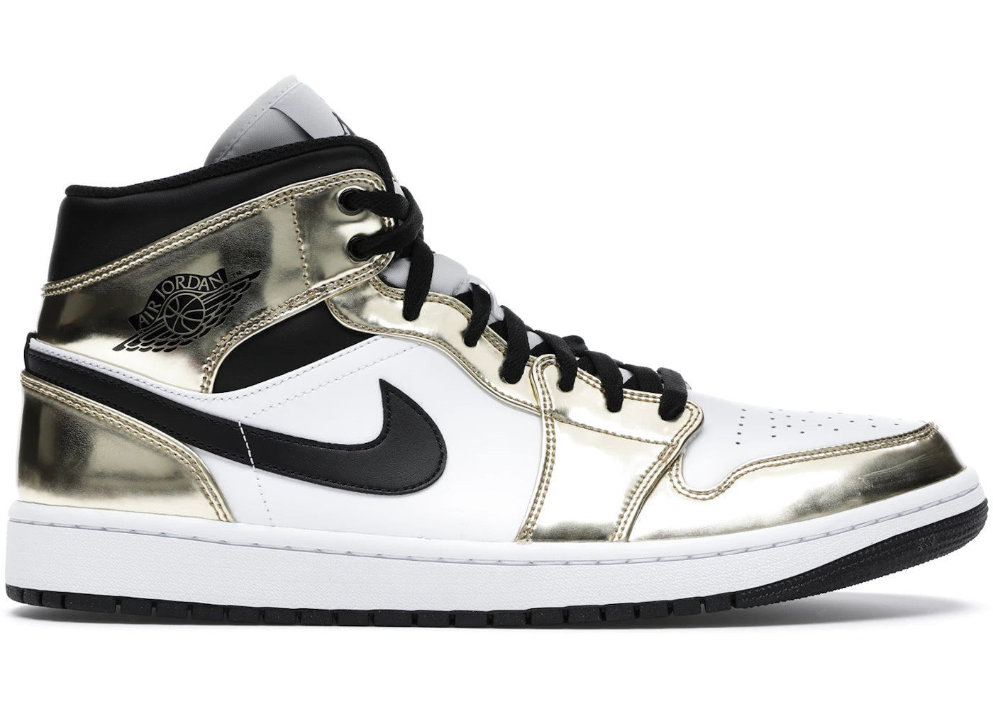 Jordan 1 Mid Metallic Gold Black White (SUNDAY DROP)