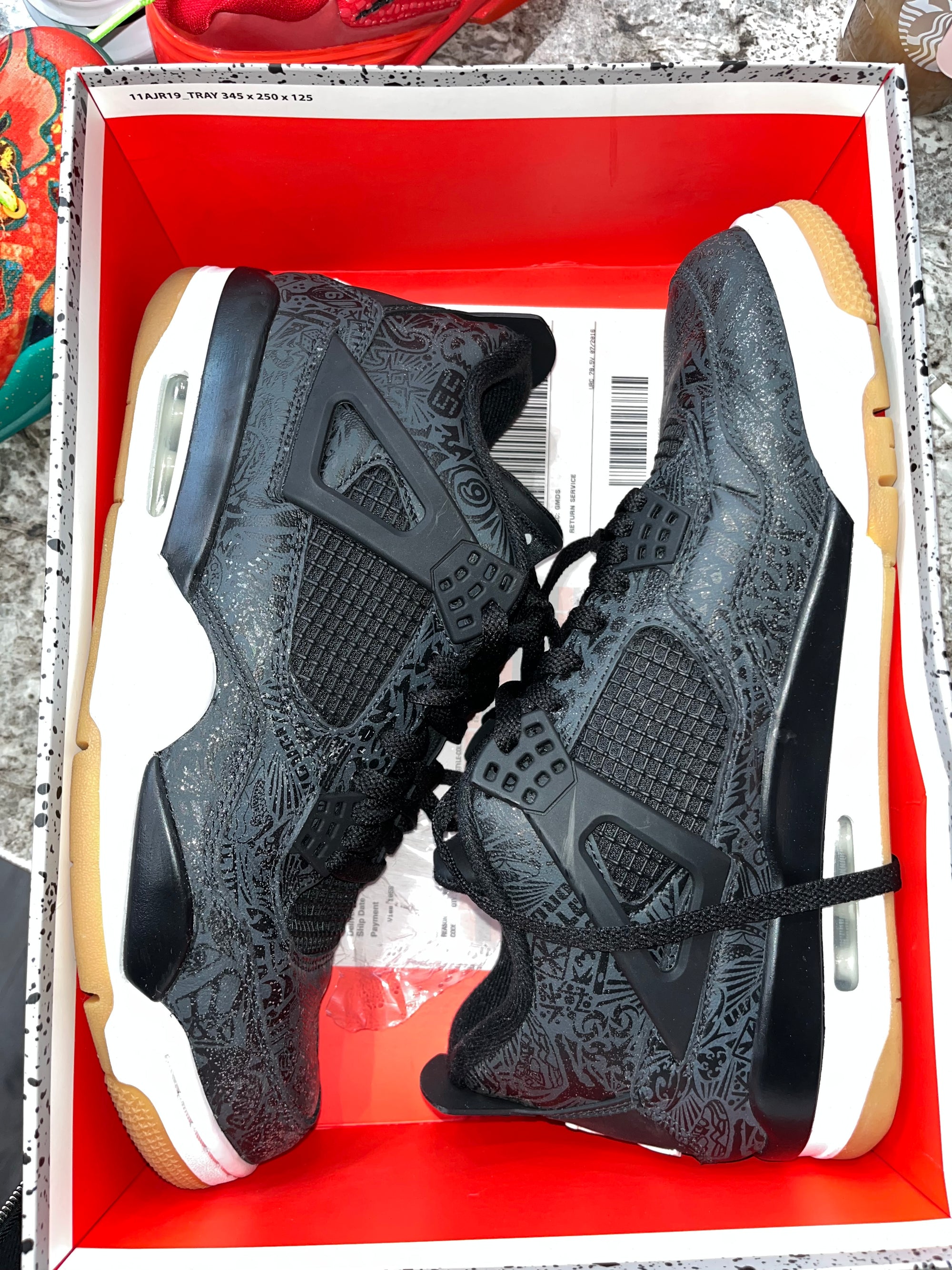 Jordan 4 Retro Laser Black Gum
