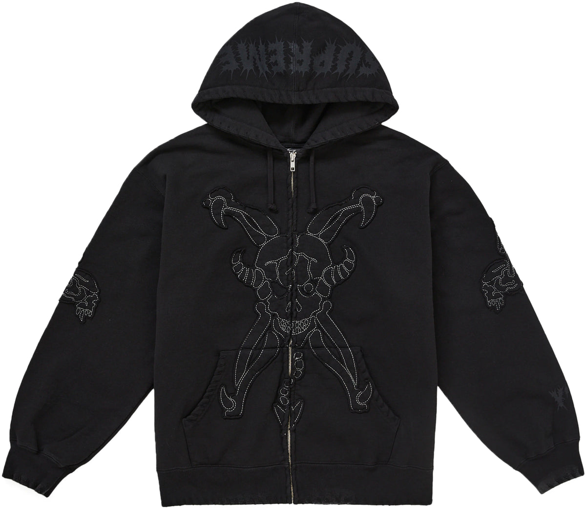 Supreme Y's by Yohji Yamamoto Zip Up Hooded Sweatshirt Black