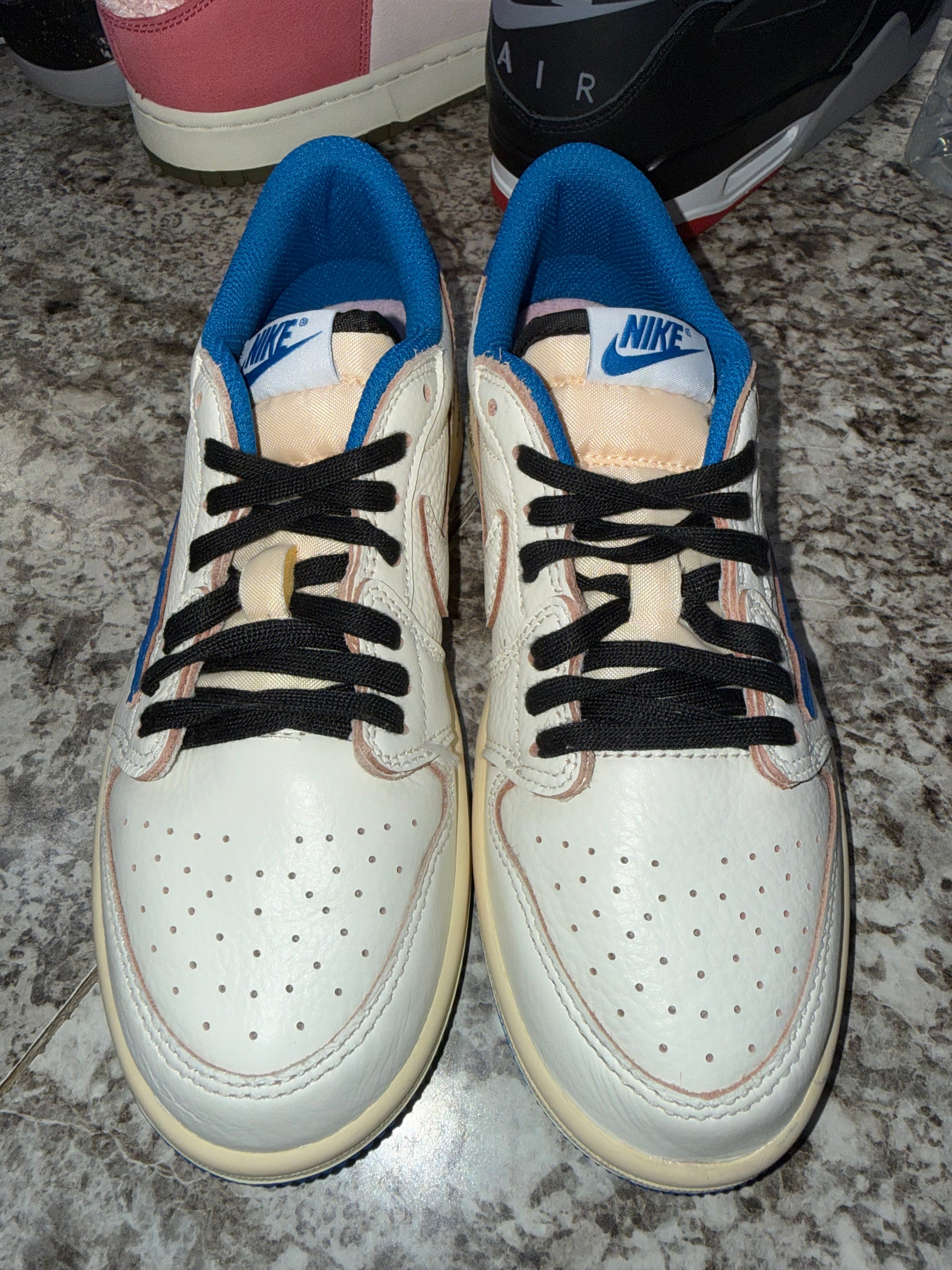 Jordan 1 Retro Low OG SP Fragment x Travis Scott Sail Military Blue (PS)