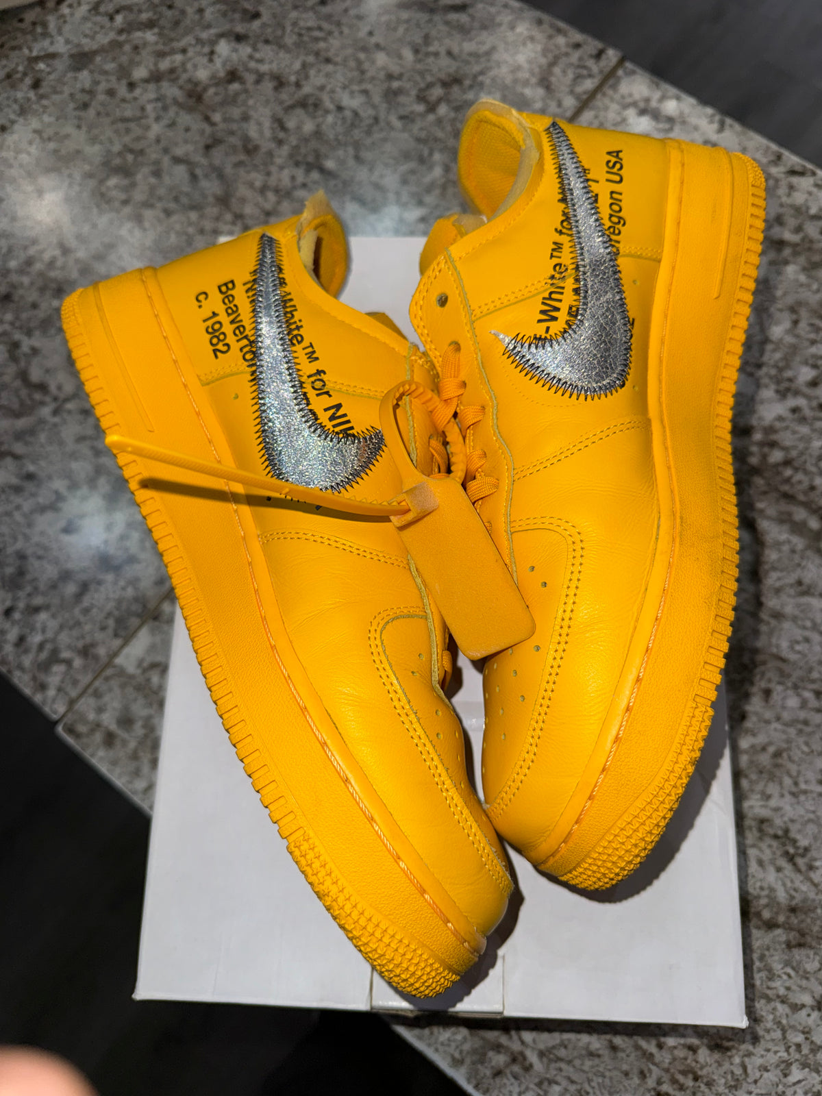 Nike Air Force 1 Low Off-White ICA University Gold
