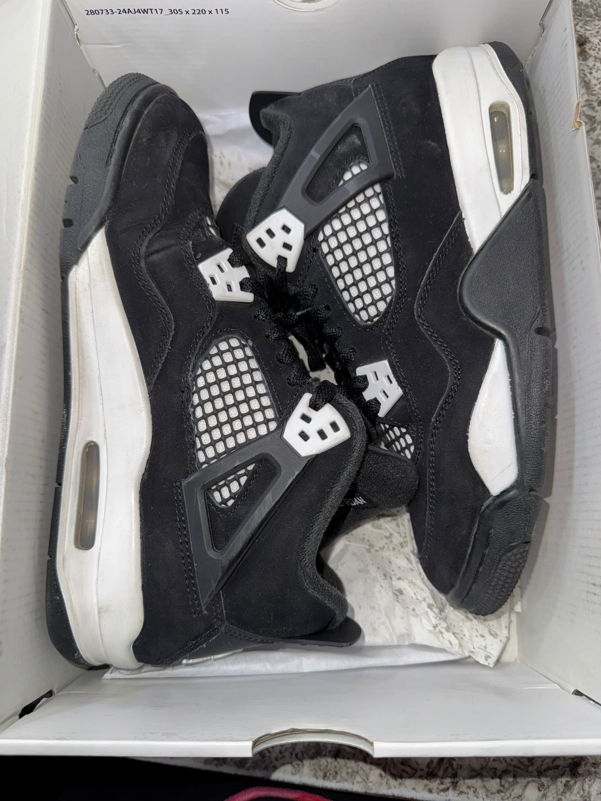 Jordan 4 Retro White Thunder (GS)
