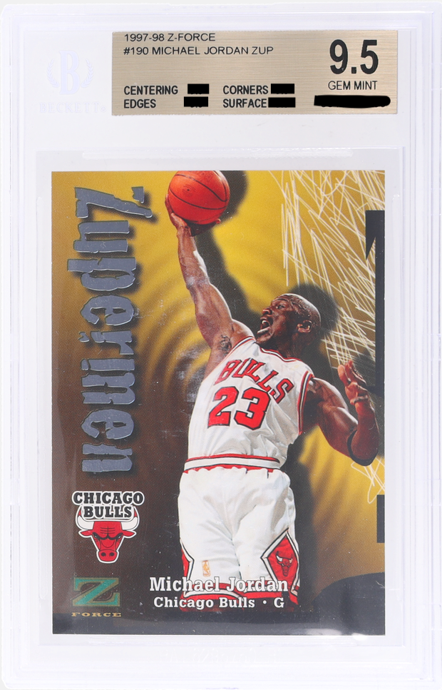 1997-98 Z-Force Micheal Jordan ZUP #190 Beckett 9.5