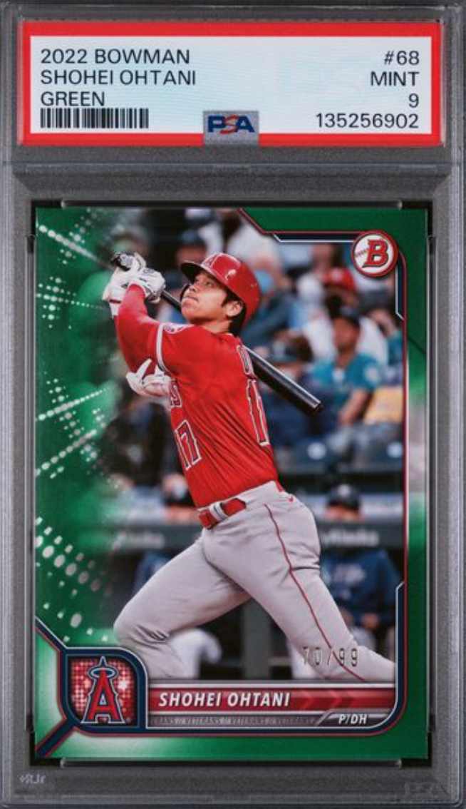 2022 BOWMAN #68 SHOHEI OHTANI GREEN