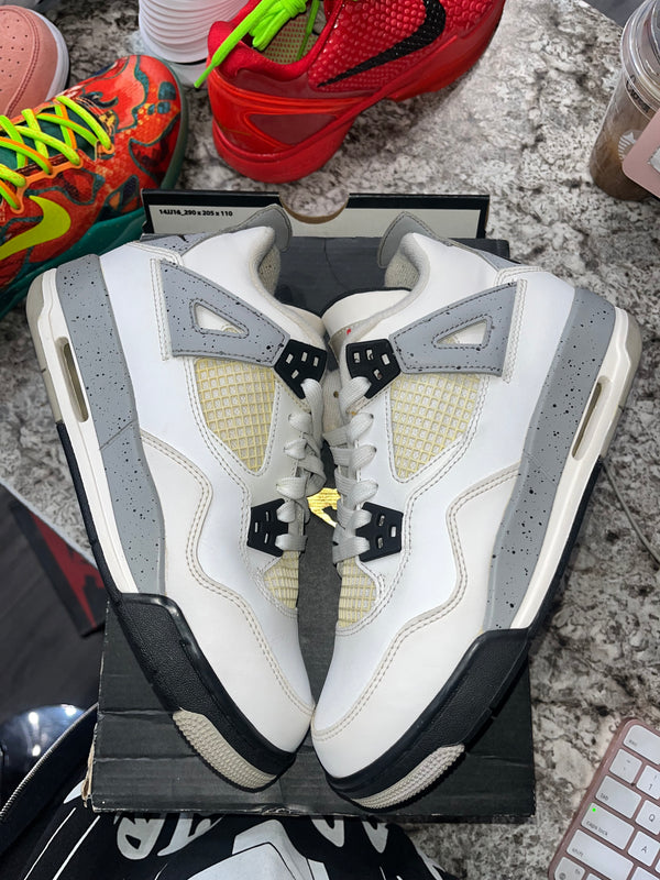 Jordan 4 Retro White Cement (2016) (GS) (YELLOWING)
