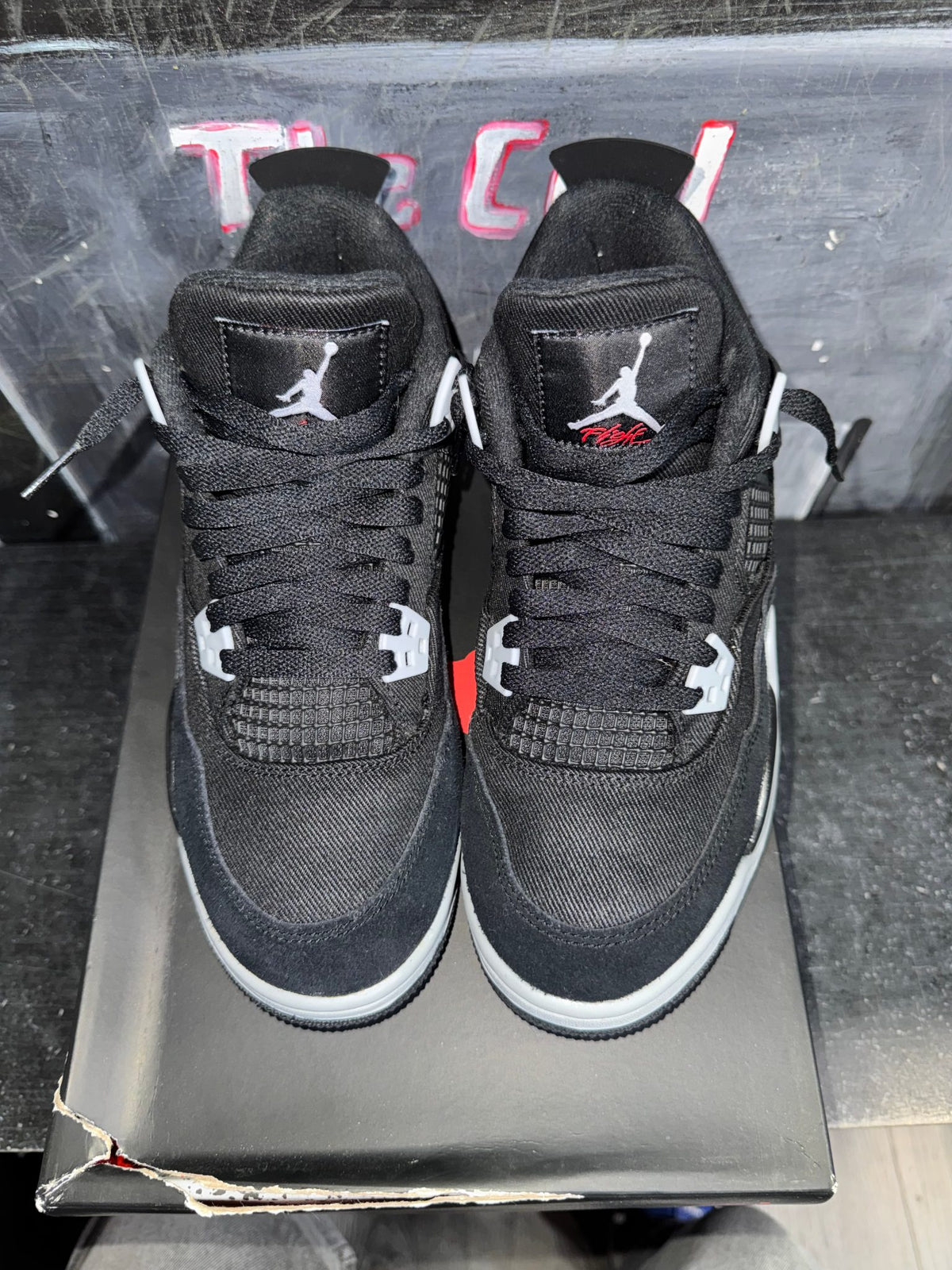 Jordan 4 Retro Black Canvas (GS)