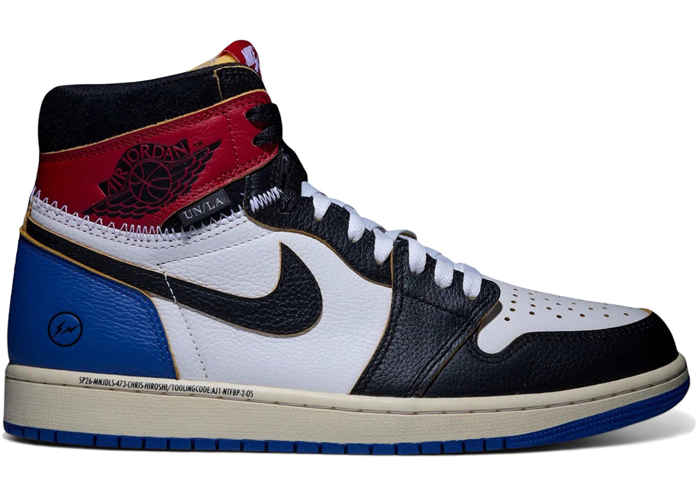 Jordan 1 Retro High OG SP Fragment x Union LA Varsity Red Sport Royal (DAMAGED BOX)