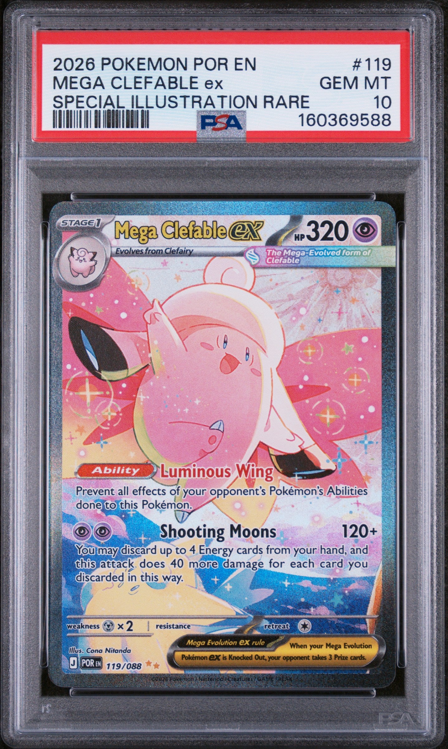 2026 Pokemon Mega Clefable ex SIR Perfect Order #119 PSA 10