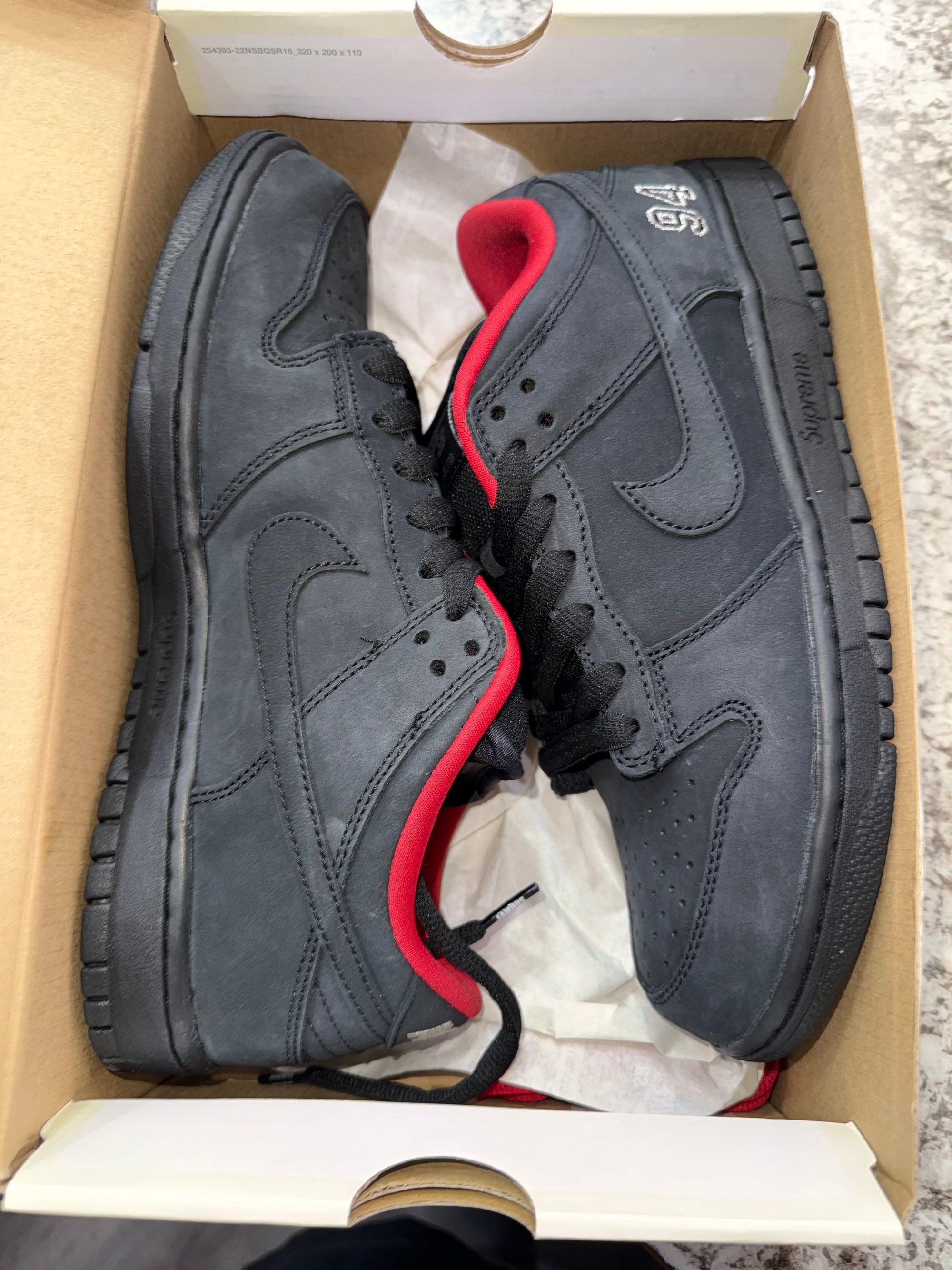 Nike SB Dunk Low Supreme 94 Black