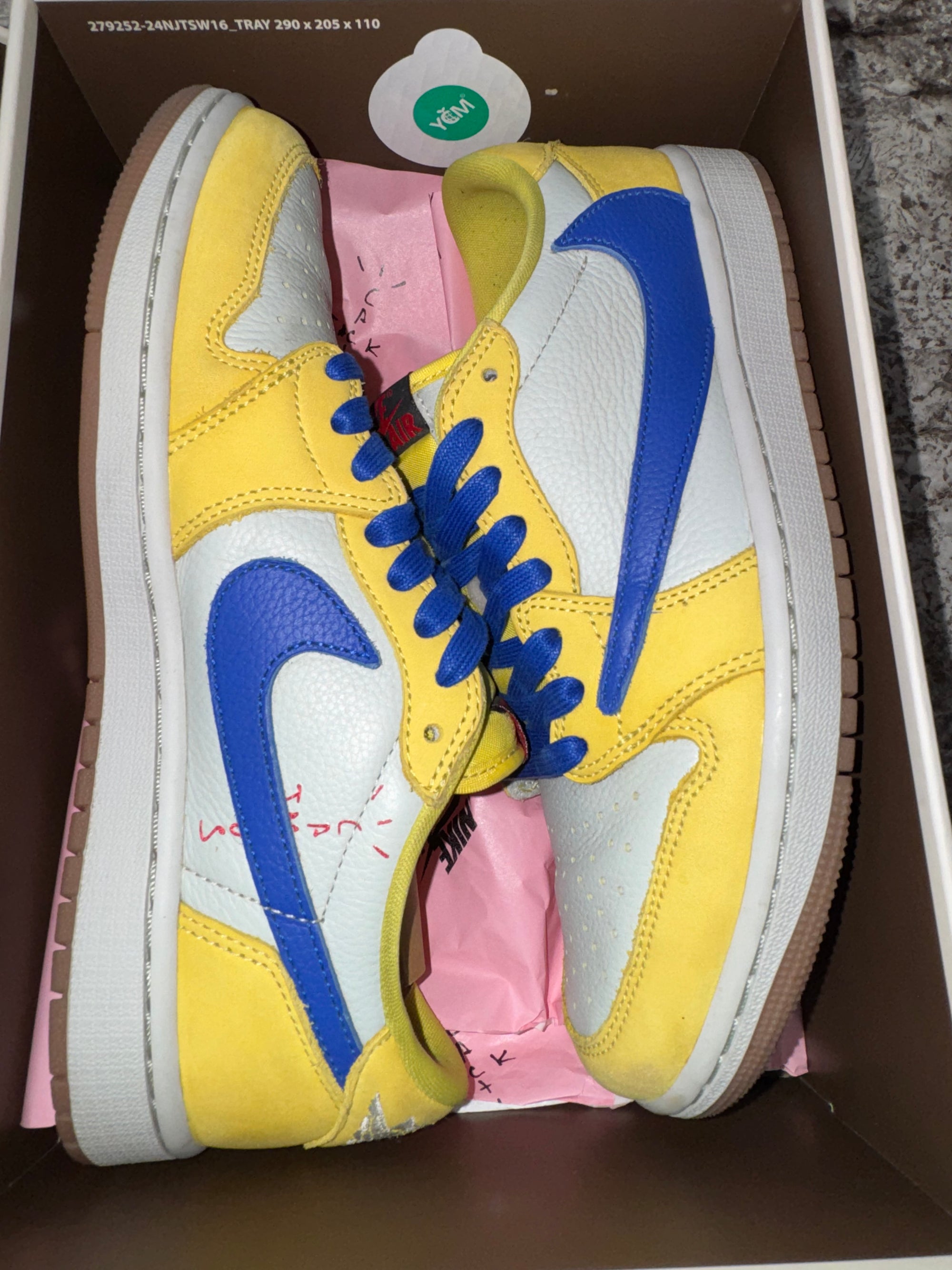Jordan 1 Retro Low OG SP Travis Scott Canary (Women's)