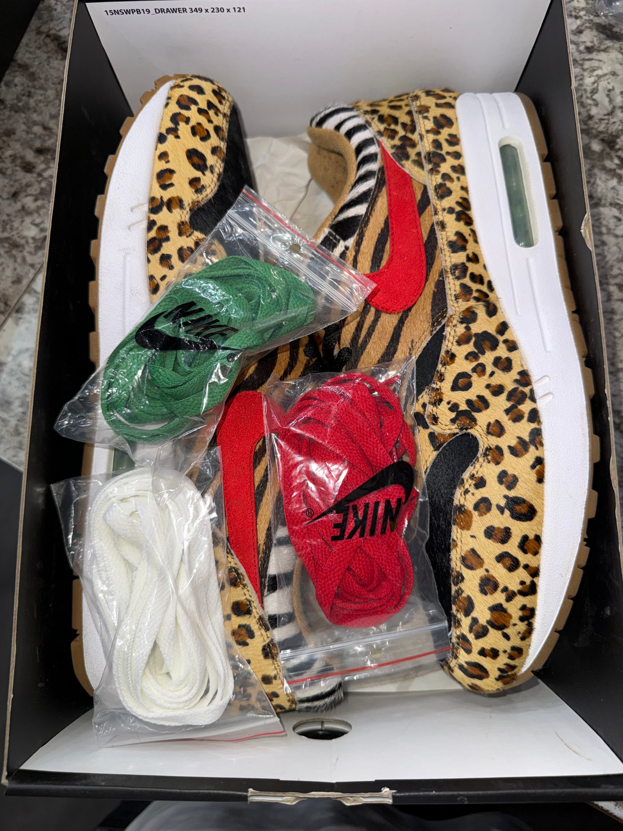 Nike Air Max 1 atmos Animal Pack 2.0 (All Black Box) (2018)