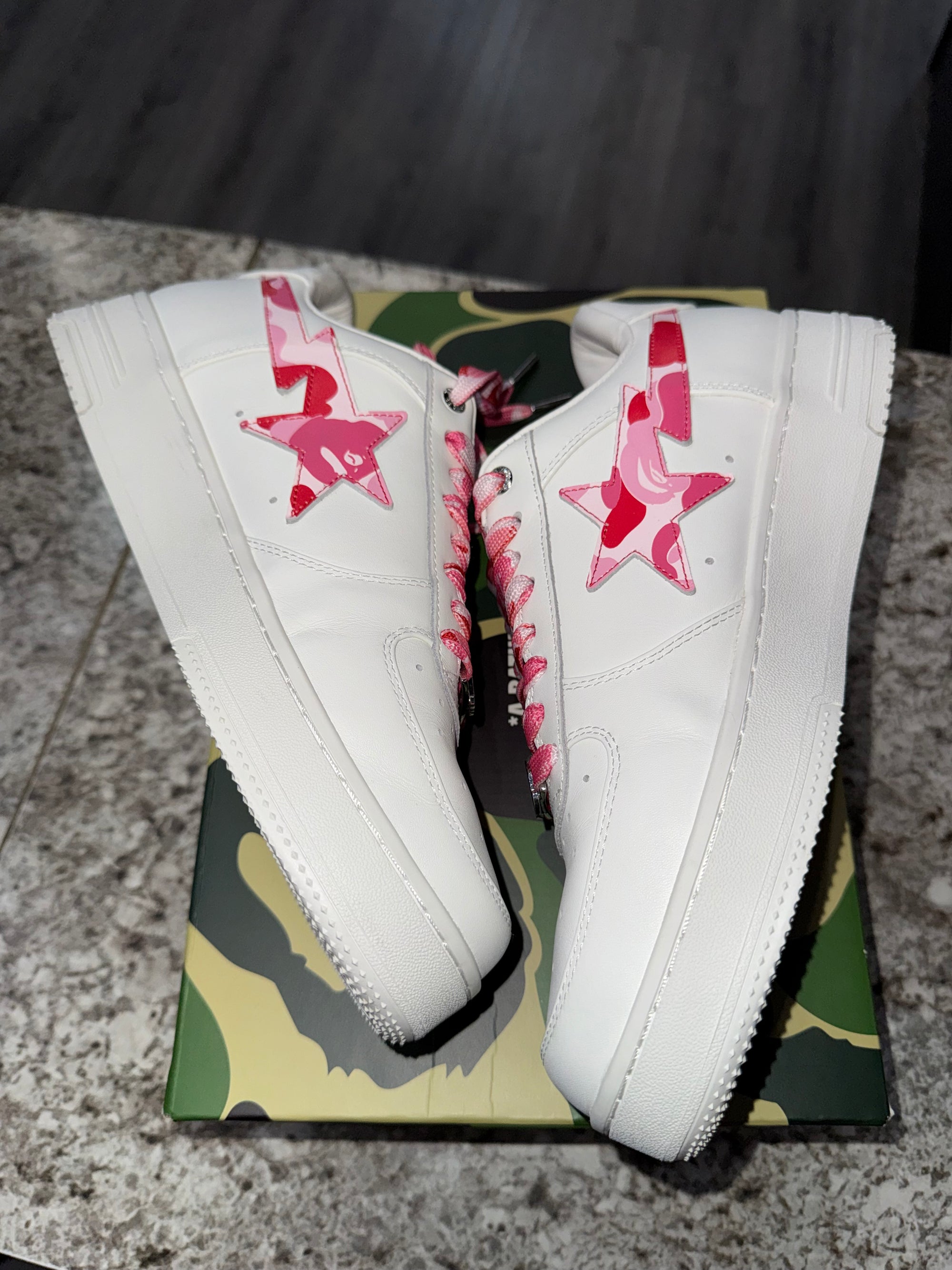 A Bathing Ape Bape Sta Low ABC Camo White Pink (2025)