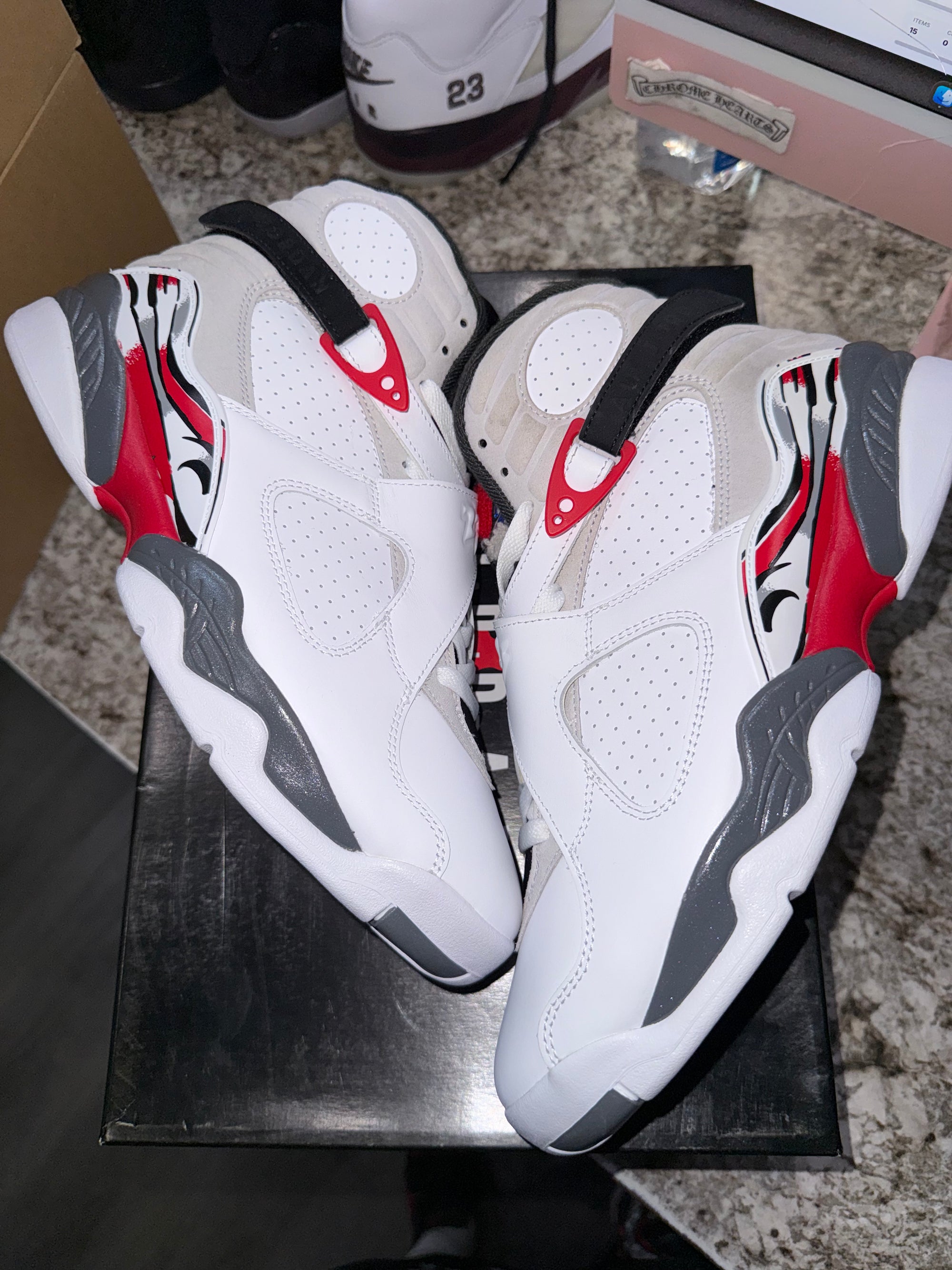Jordan 8 Retro White True Red (2025)