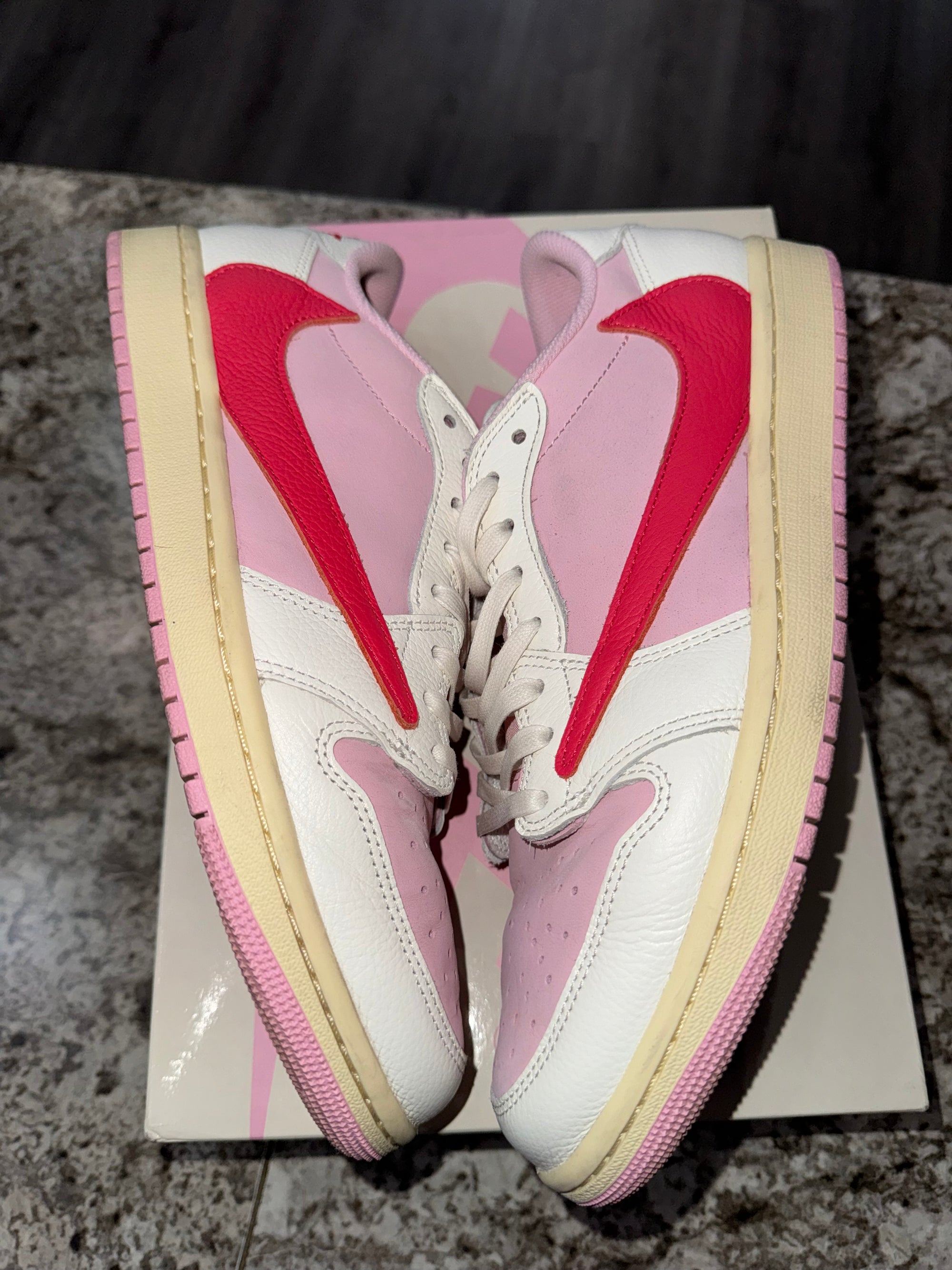 Jordan 1 Retro Low OG SP Travis Scott Sail Tropical Pink