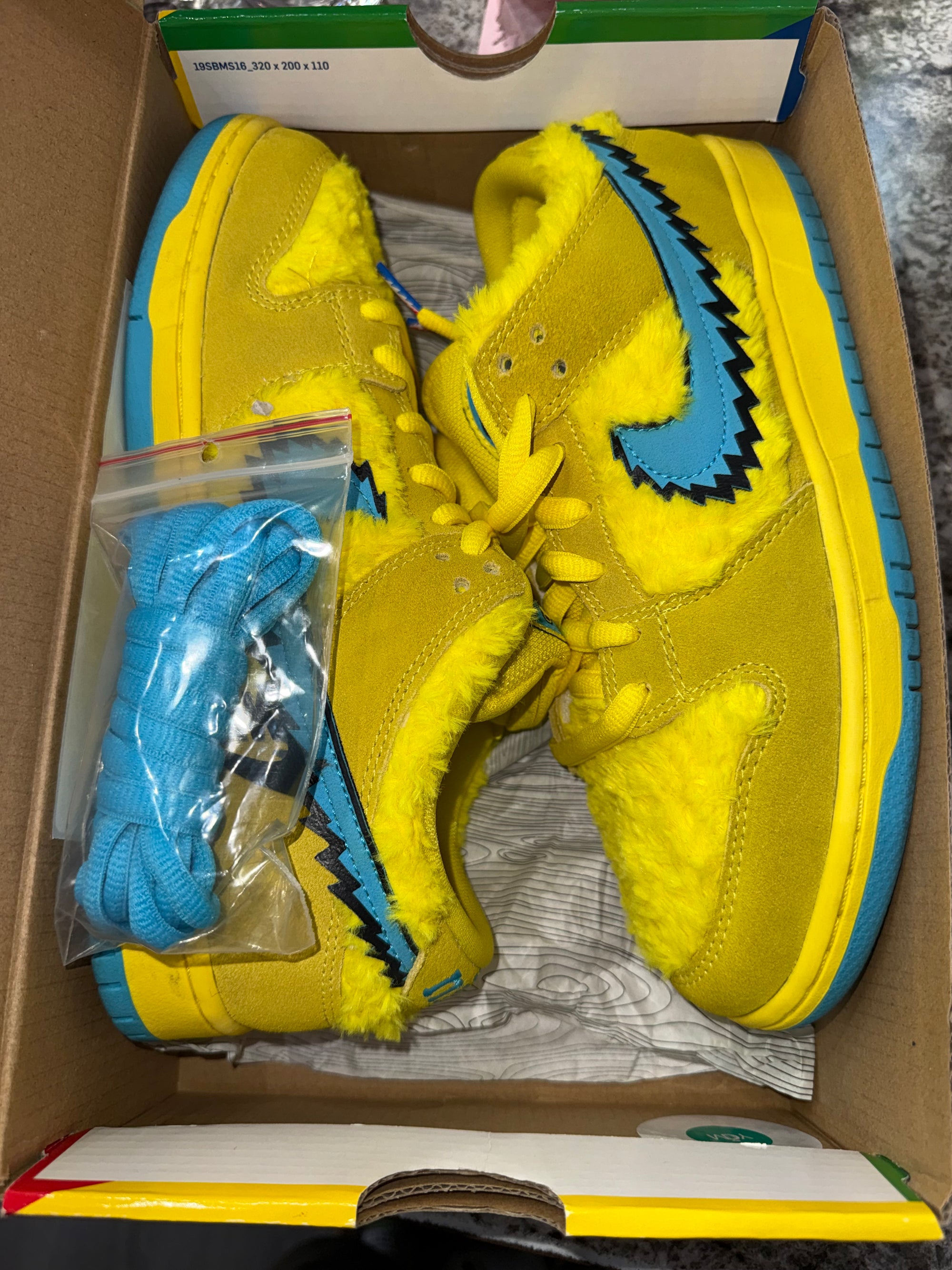 Nike SB Dunk Low Grateful Dead Bears Opti Yellow
