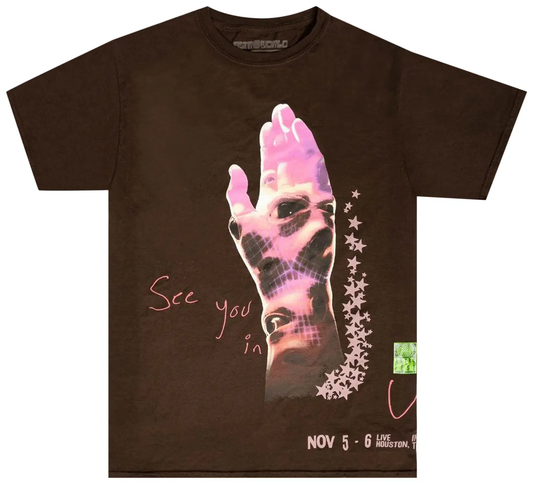 Travis Scott " All Seeing Hands Brown" Tee