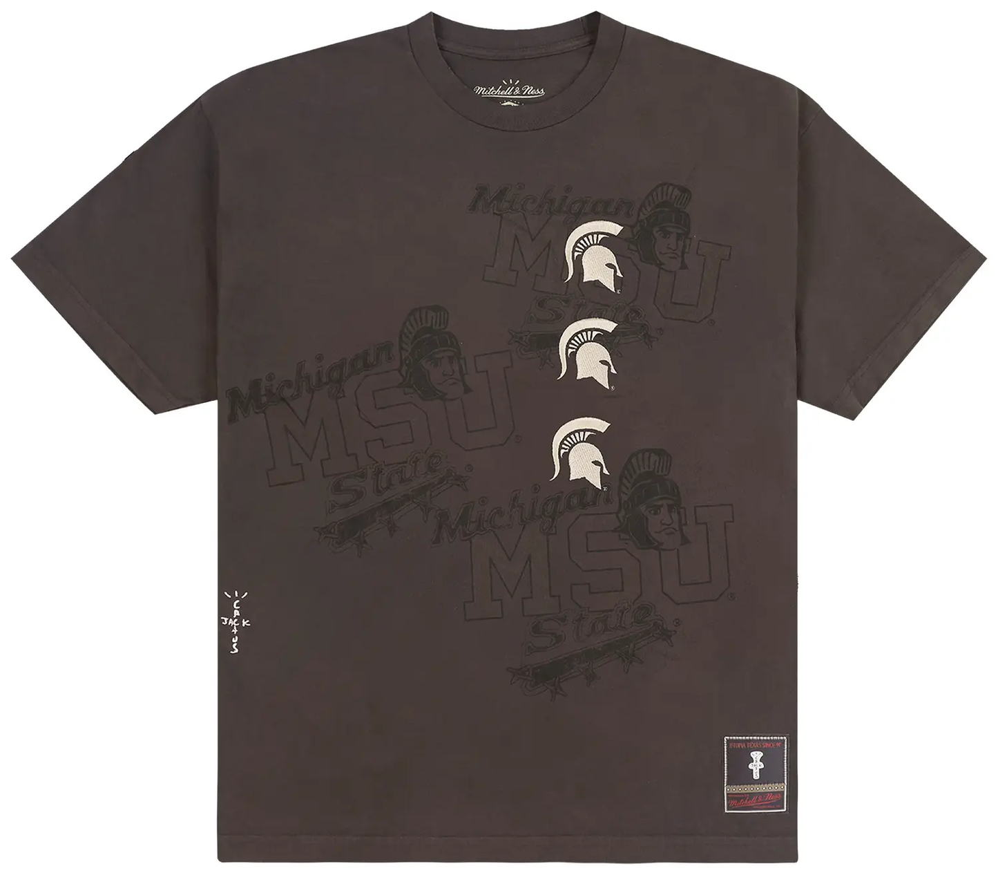 Travis Scott" Michigan State Seal Brown" T-Shirt