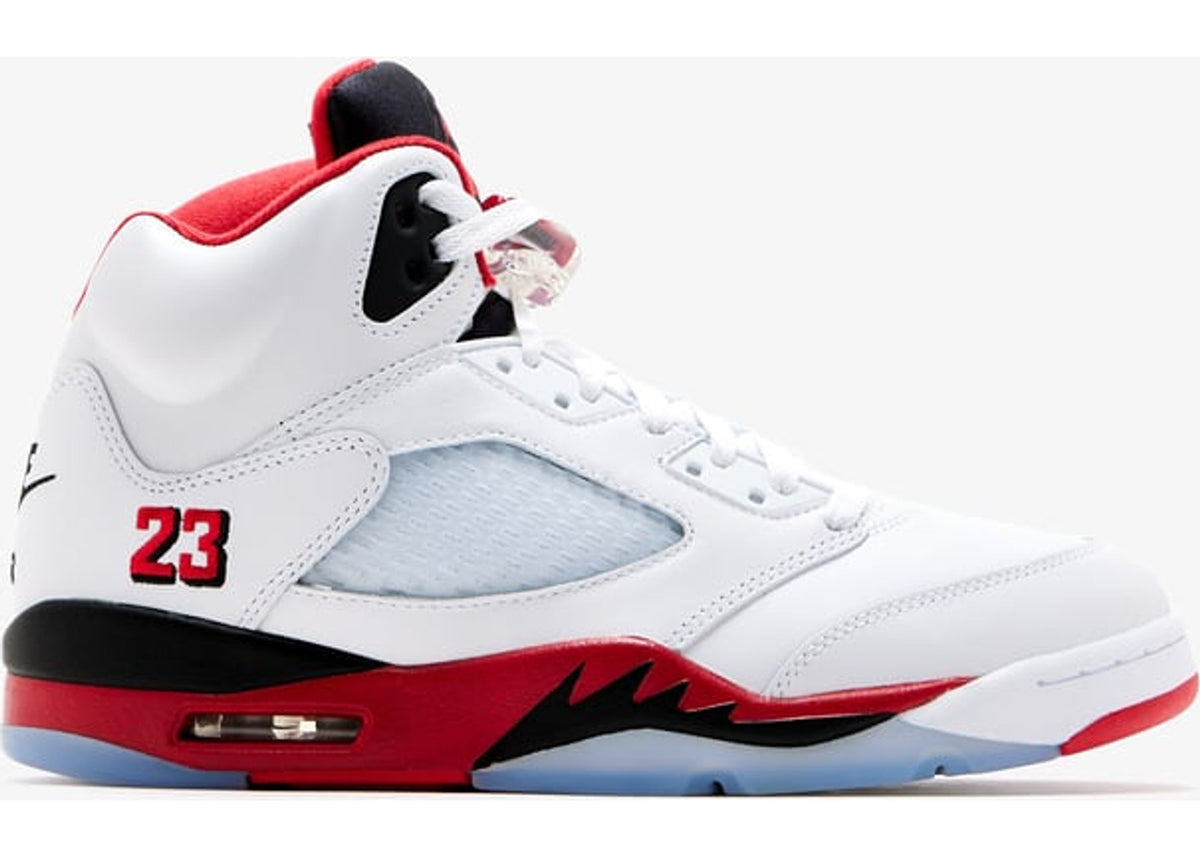 Jordan 5 Retro Fire Red Black Tongue (2025)