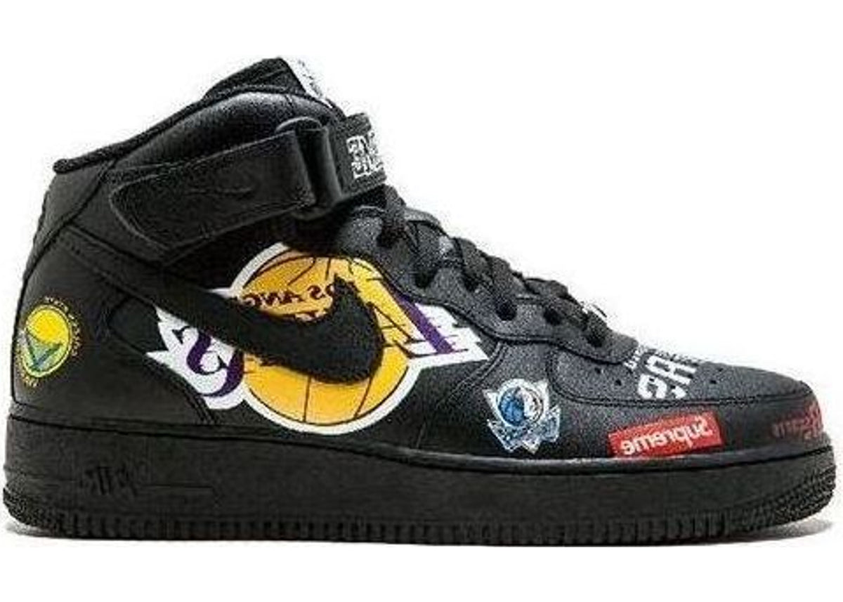 Nike Air Force 1 Mid Supreme NBA Black